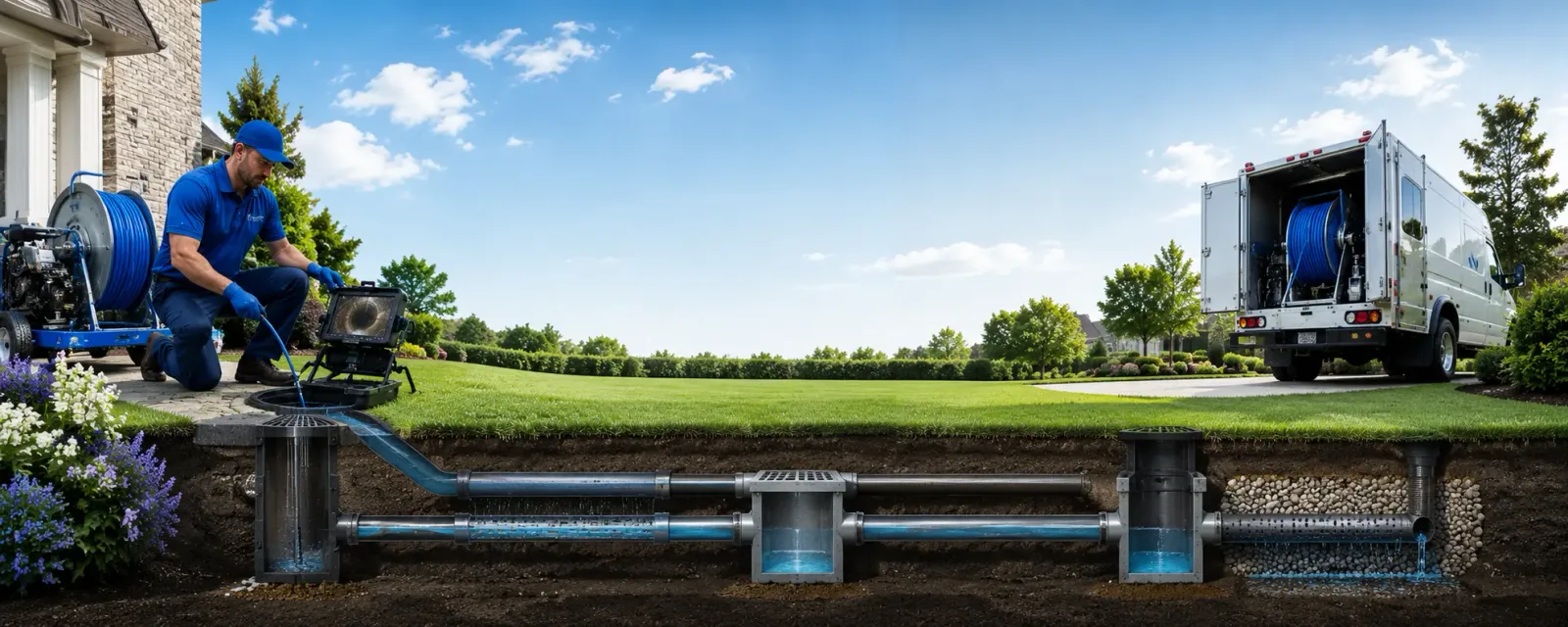 Outdoor drain cleaning information for New Leipzig, ND